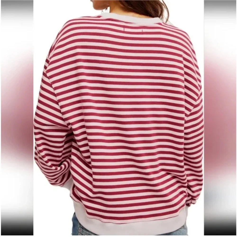 Free People We The Free Classic Striped Crewneck - Picture 2 of 5